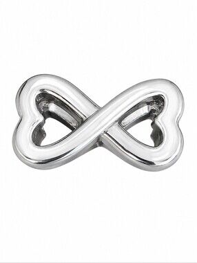 Jcm Stainless Steel Eternity Heart Valentine's Slider Charm